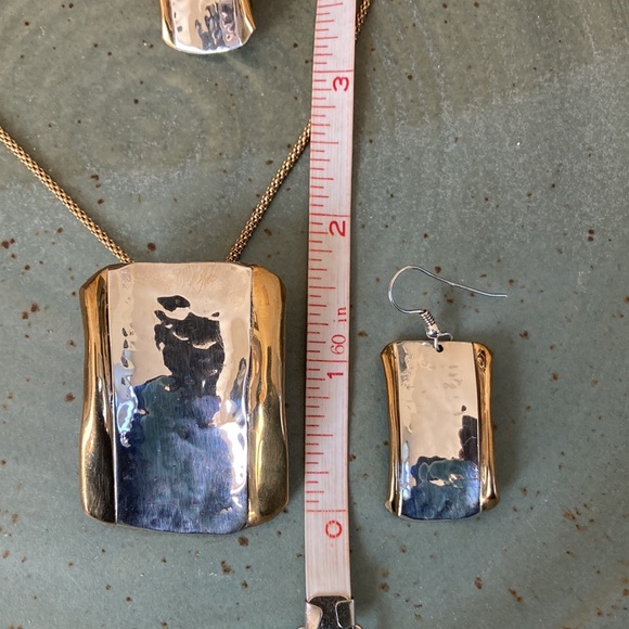 Lazaro Gutierrez Modernist Sterling and Brass Designer Set - Picture 4 of 10